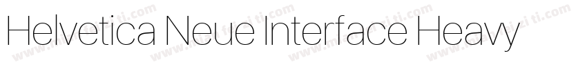 Helvetica Neue Interface Heavy字体转换